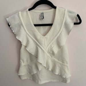 NEW American Rag White Ruffle Top